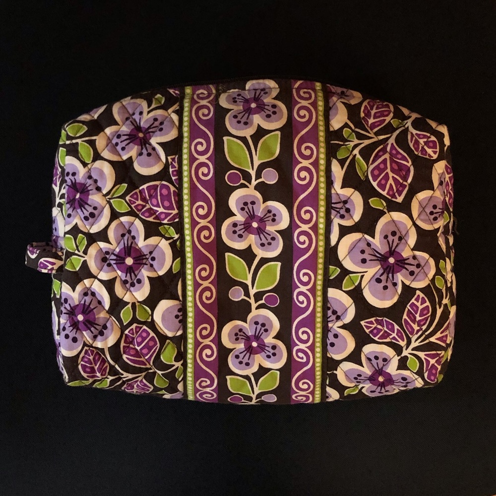 Vera Bradley Plum Petals Large Cosmetic Bag